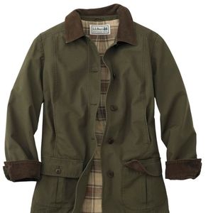 Womens LL Bean Adirondack Barn Coat Flannel-Lined